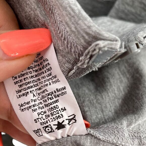 Beyond Yoga Size L Full Zip Sweatshirt Gray Super Soft Loungewear‎ Basic Comfy - Picture 6 of 9